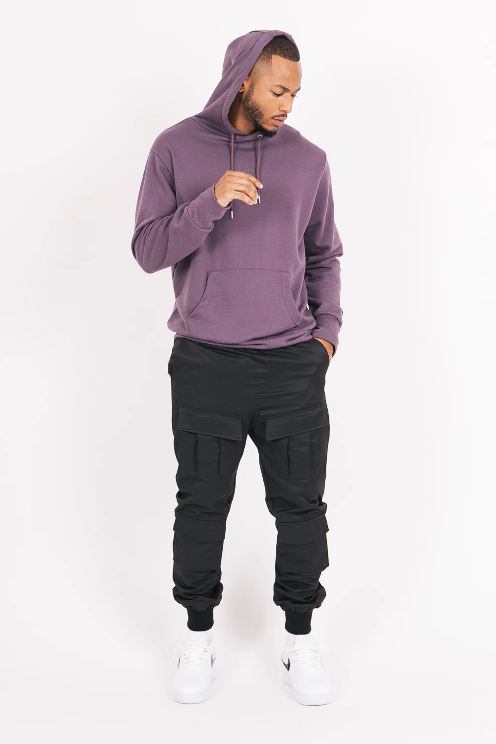Sweat à capuche basique logo violet - Image 5