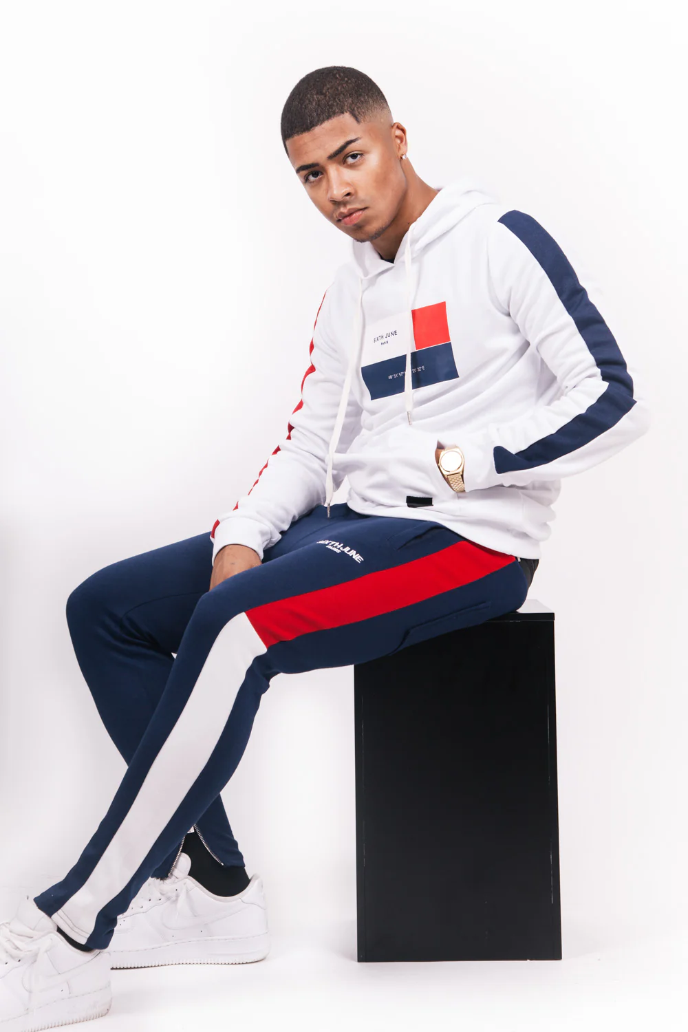 Sweat America blanc bleu rouge - Image 3