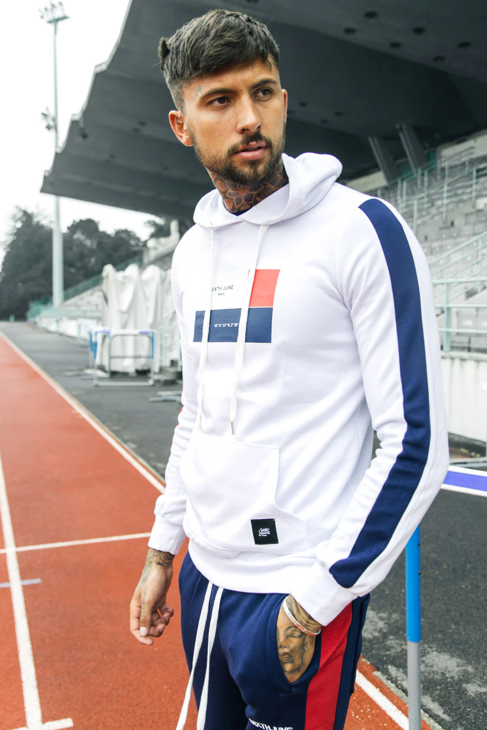 Sweat America blanc bleu rouge - Image 5