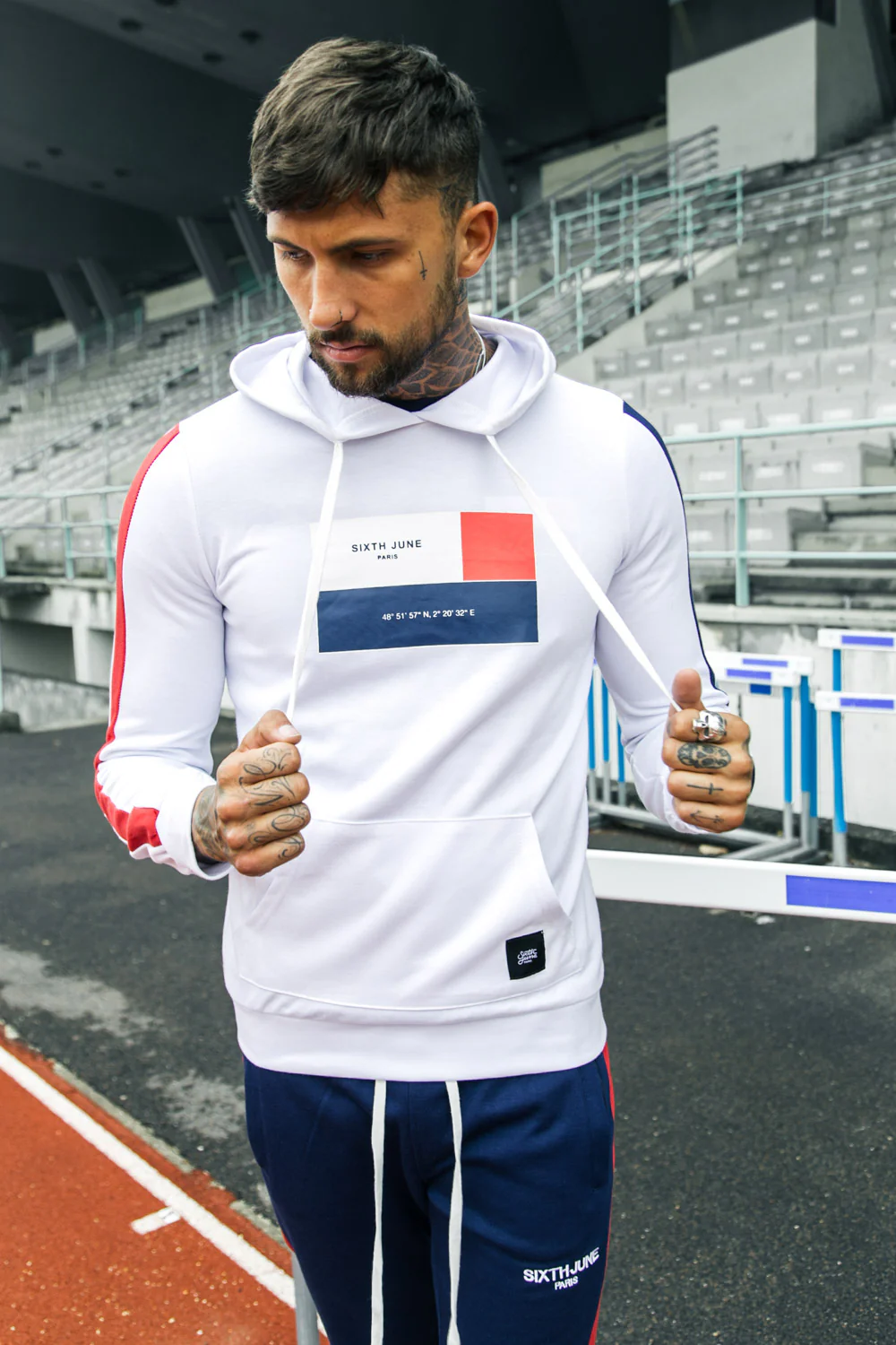 Sweat America blanc bleu rouge - Image 6