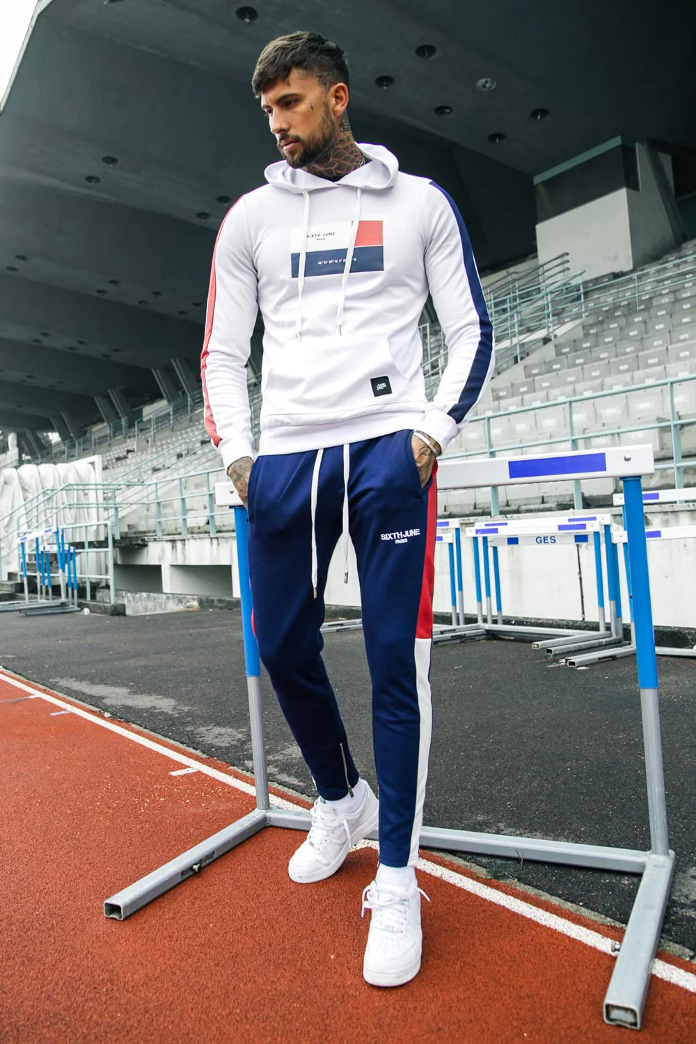 Sweat America blanc bleu rouge - Image 7