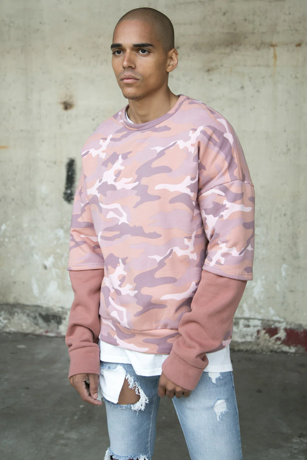 Sweat camouflage large Sixth June rose - Image 5