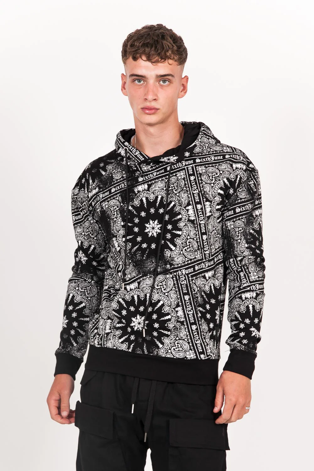 Sweat capuche all over bandana Sixth June noir - Image 2
