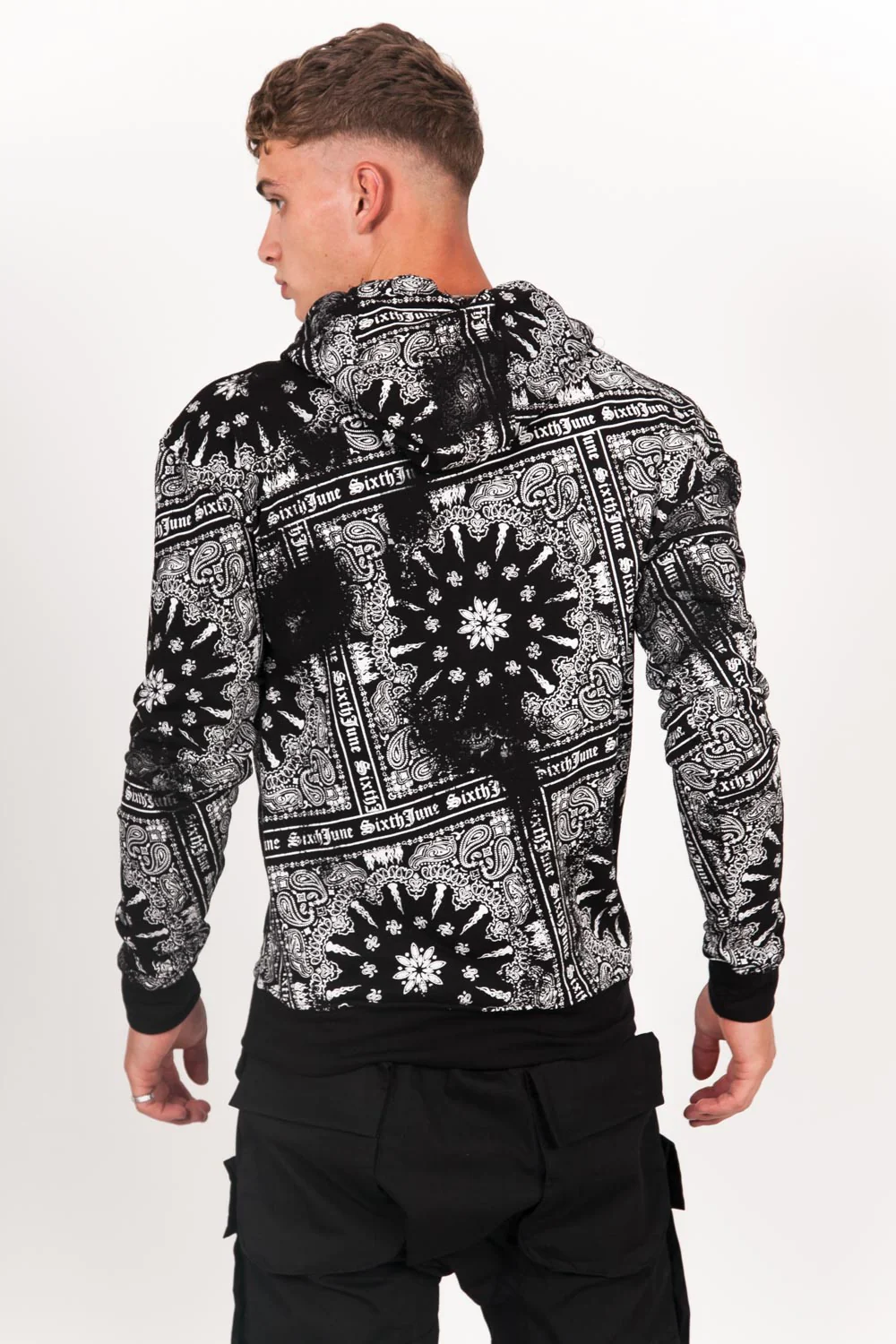 Sweat capuche all over bandana Sixth June noir - Image 5