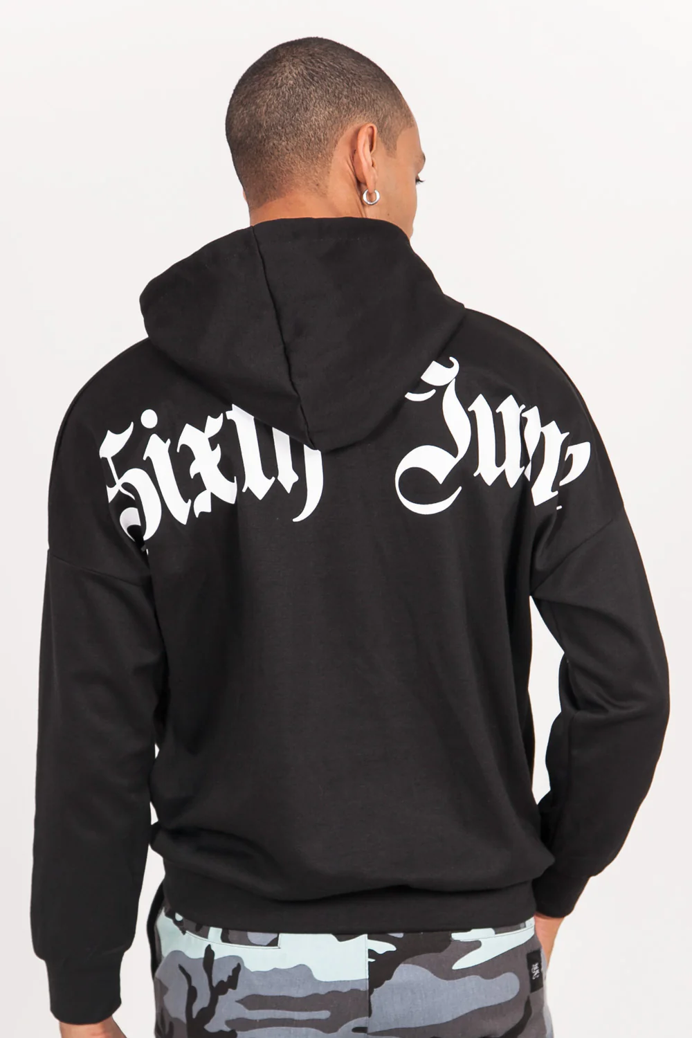 Sweat capuche aluminium gothique noir - Image 6