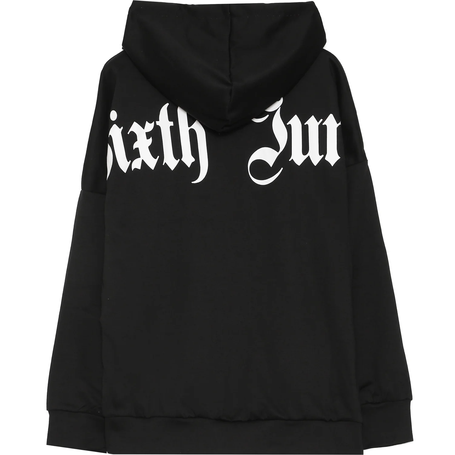 Sweat capuche aluminium gothique noir - Image 8