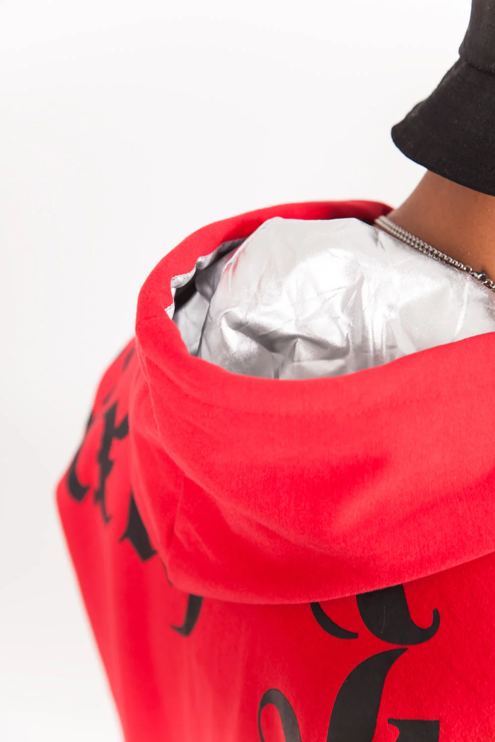 Sweat capuche aluminium gothique rouge - Image 3