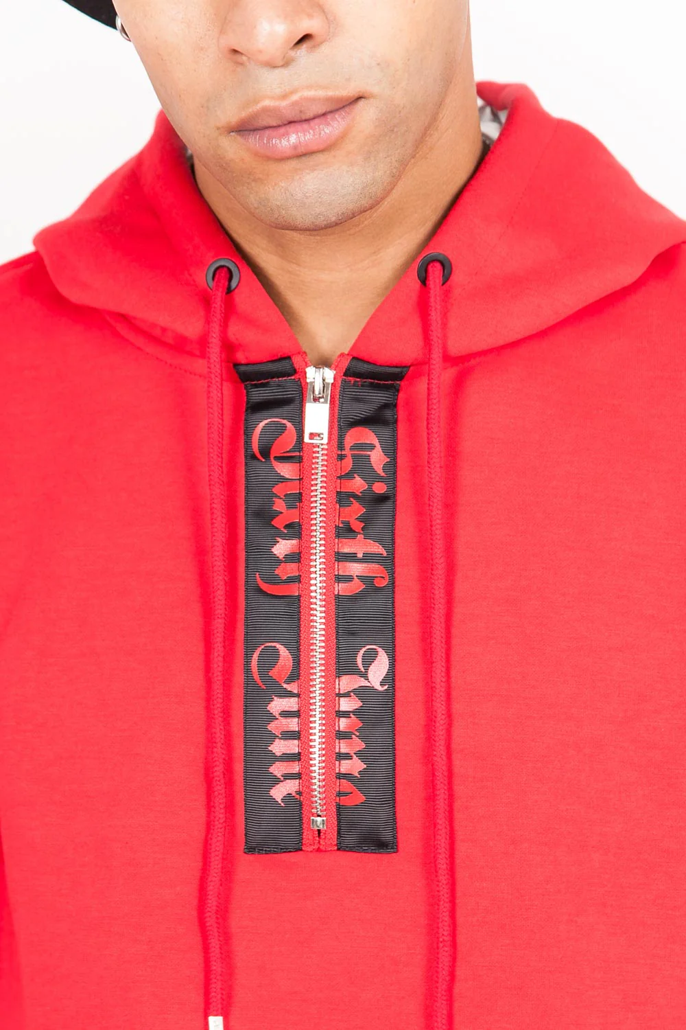 Sweat capuche aluminium gothique rouge - Image 4