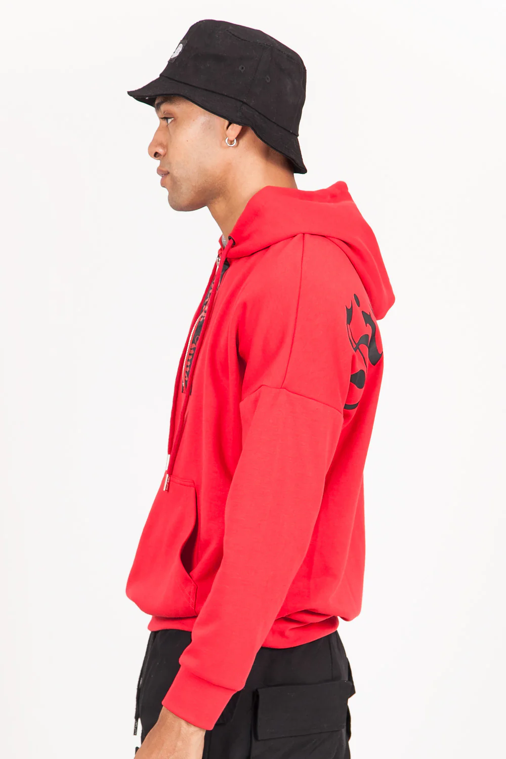 Sweat capuche aluminium gothique rouge - Image 5
