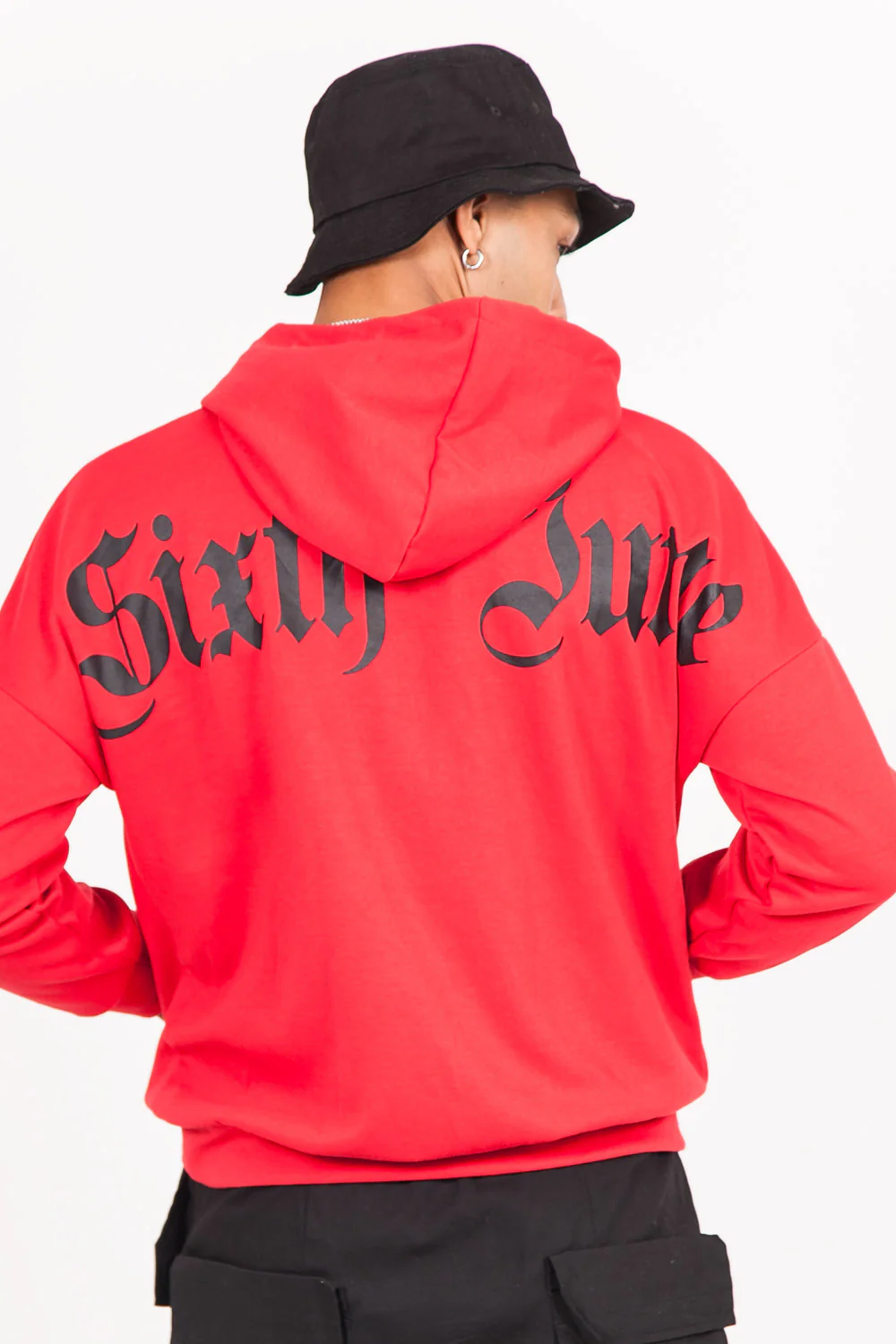 Sweat capuche aluminium gothique rouge - Image 6