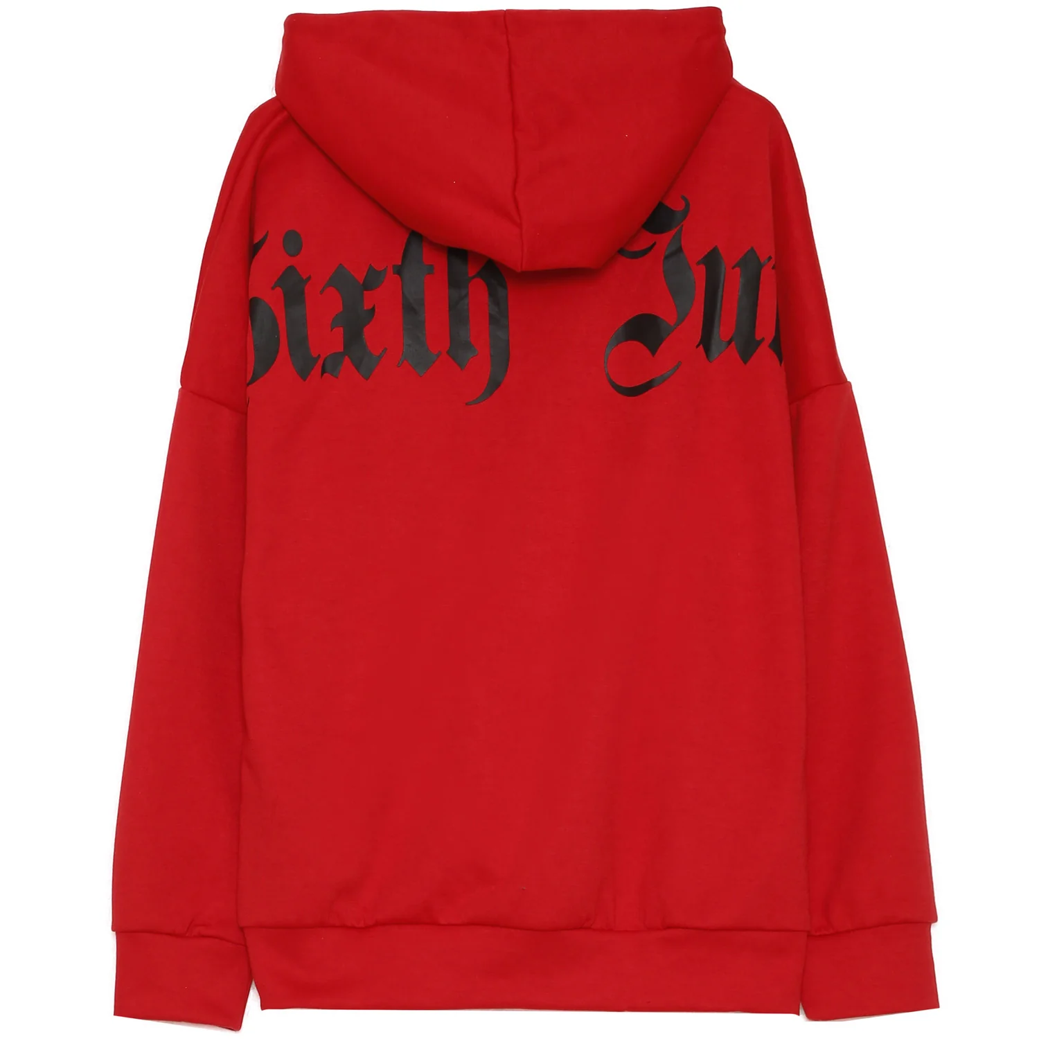 Sweat capuche aluminium gothique rouge - Image 8