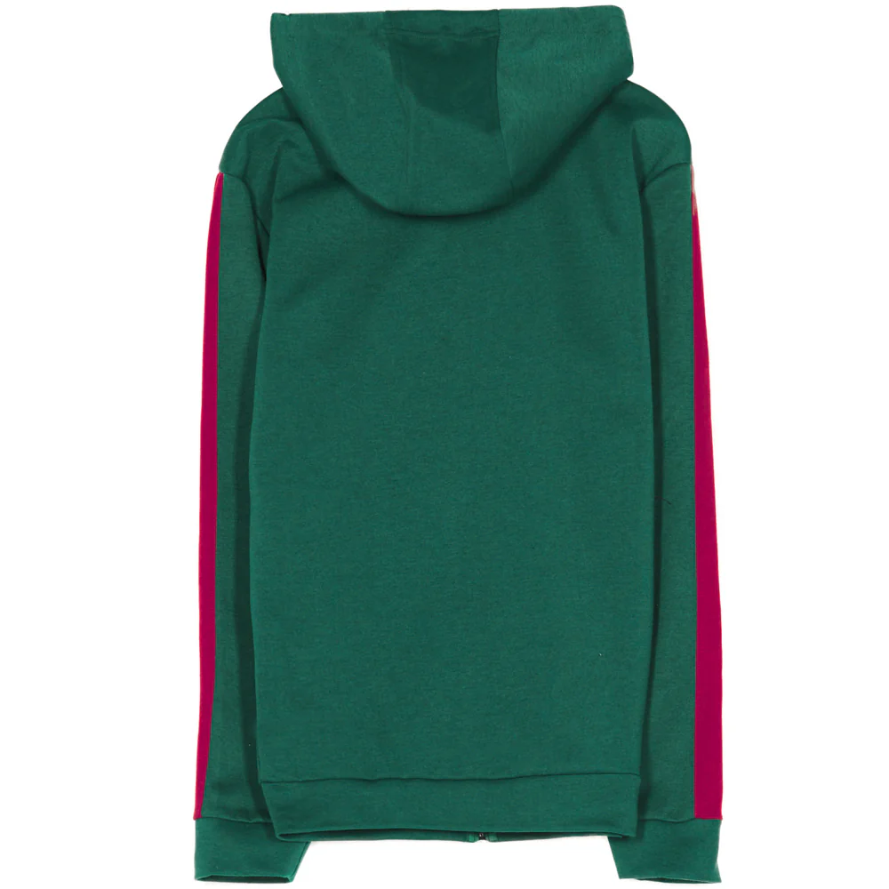 Sweat capuche bandes Sixth June vert rouge - Image 5