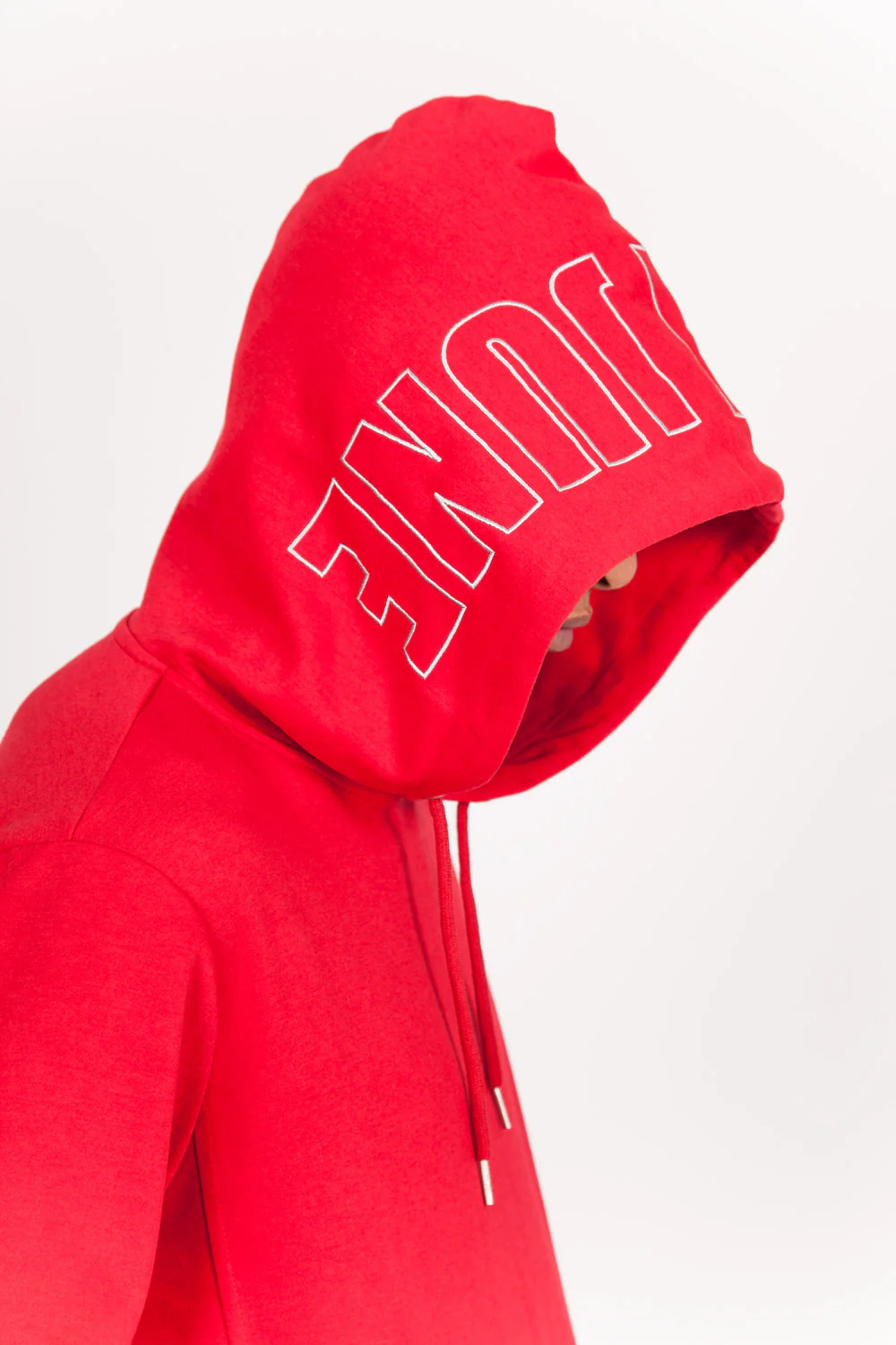 Sweat capuche broderie logo rouge - Image 4