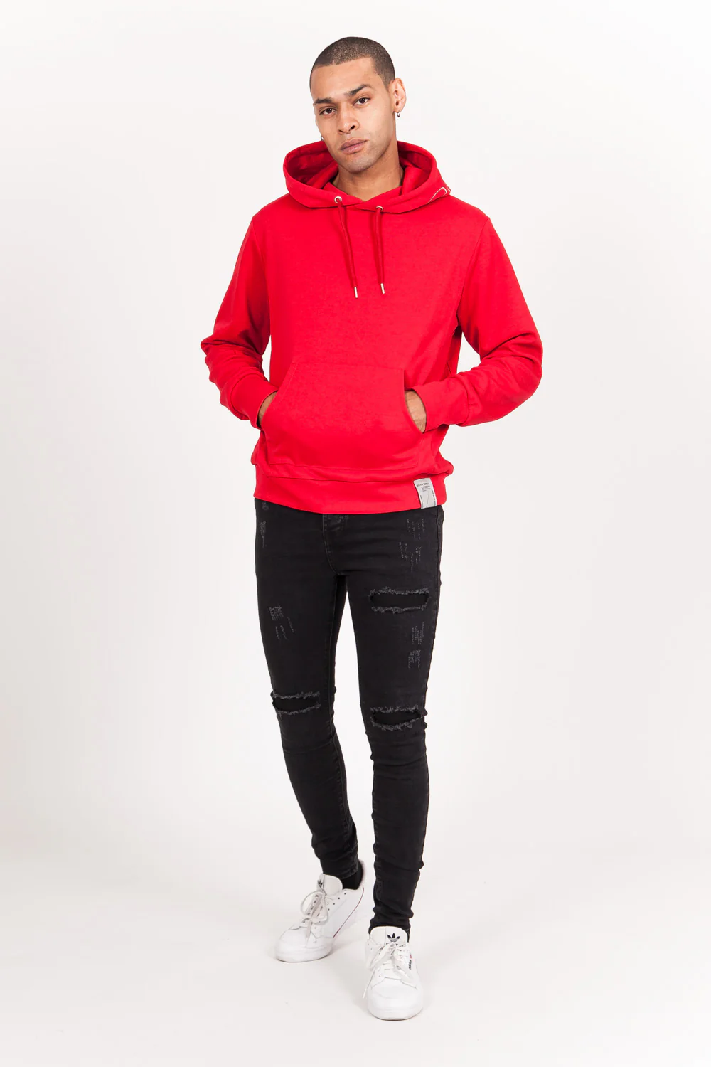Sweat capuche broderie logo rouge - Image 8