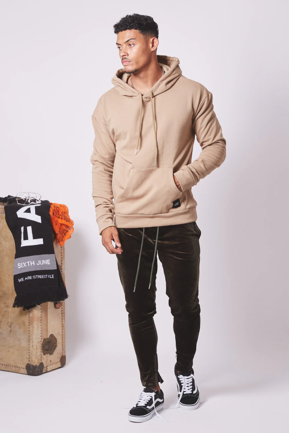 Sweat capuche classique beige - Image 2