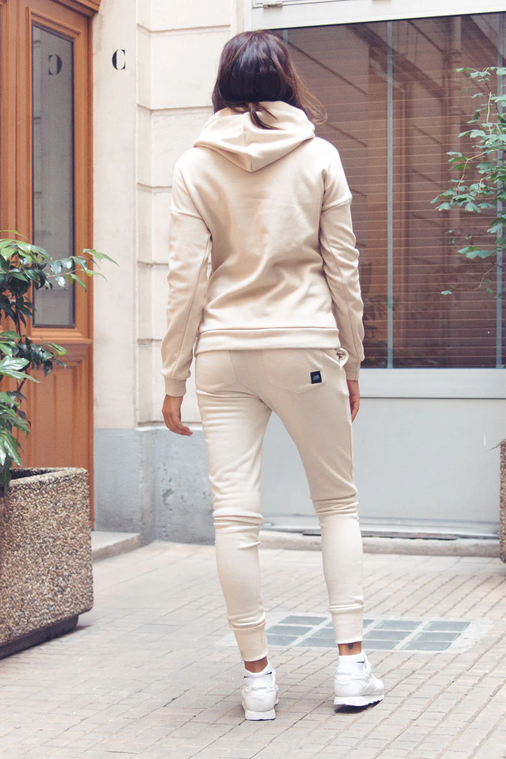 Sweat capuche classique beige - Image 3