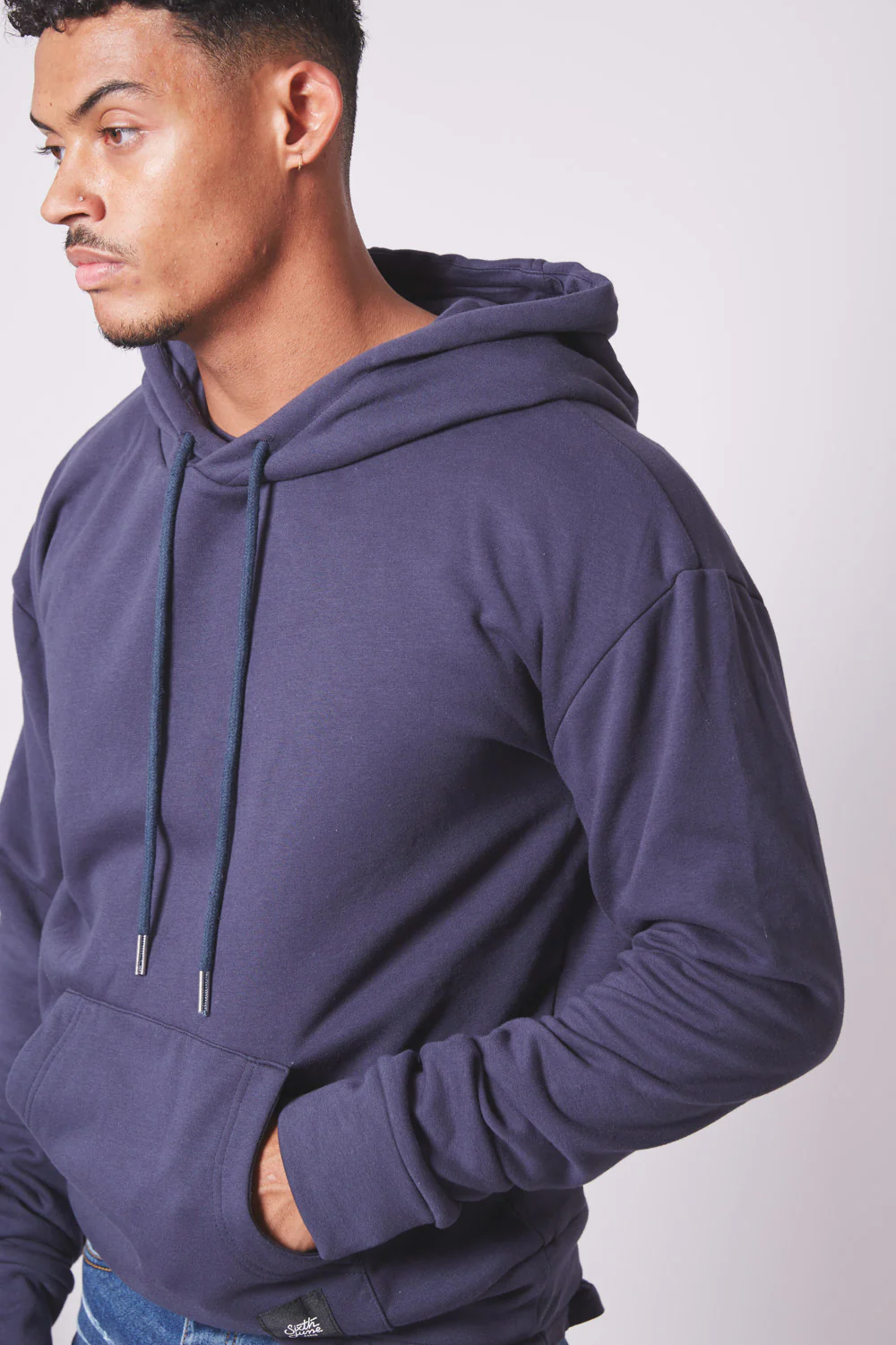 Sweat capuche classique Sixth June bleu foncé - Image 3