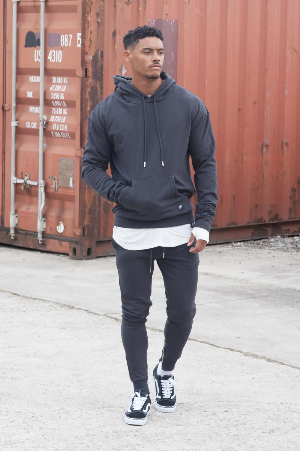 Sweat capuche classique Sixth June gris foncé - Image 2