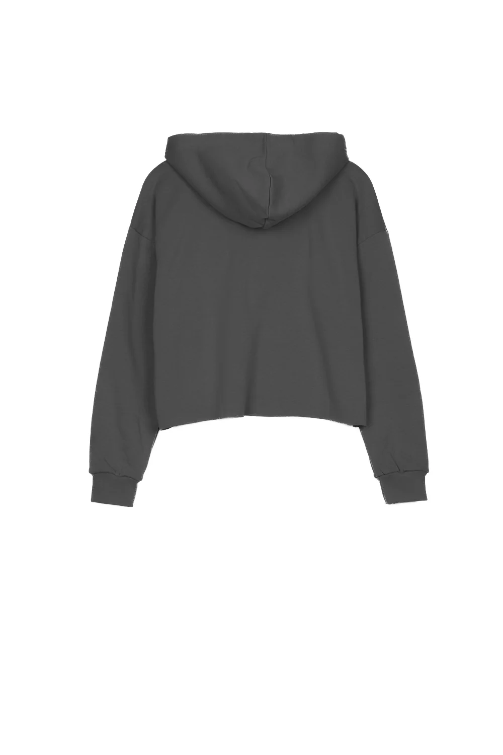 Sweat capuche court large gris foncé - Image 6