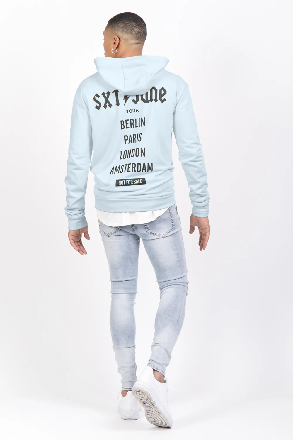 Sweat capuche crew tour bleu - Image 3