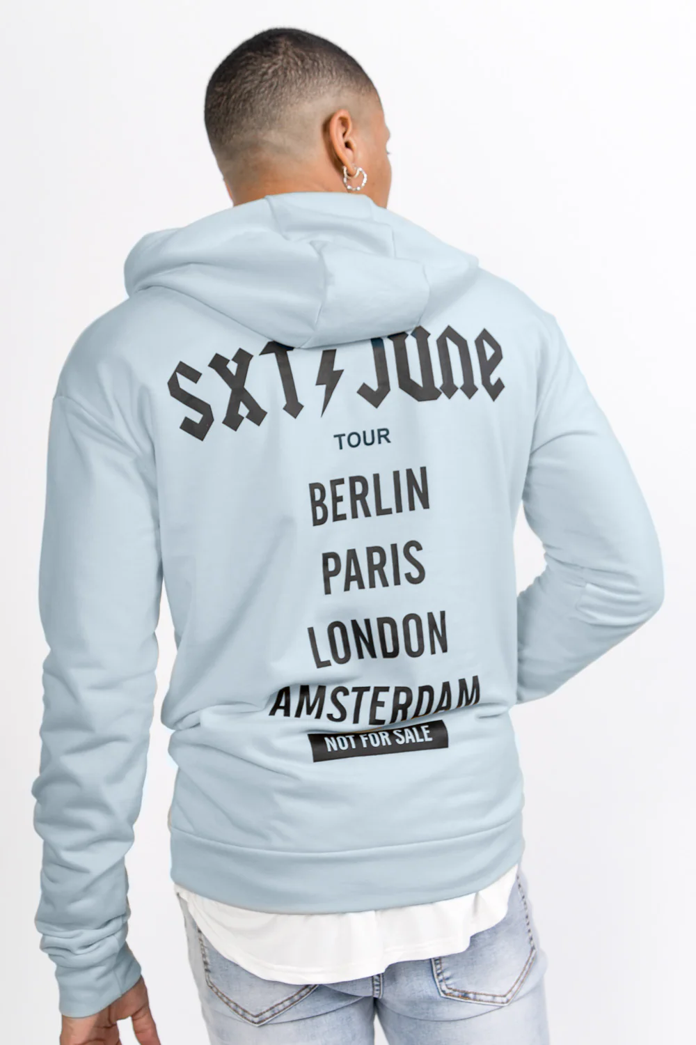 Sweat capuche crew tour bleu - Image 5