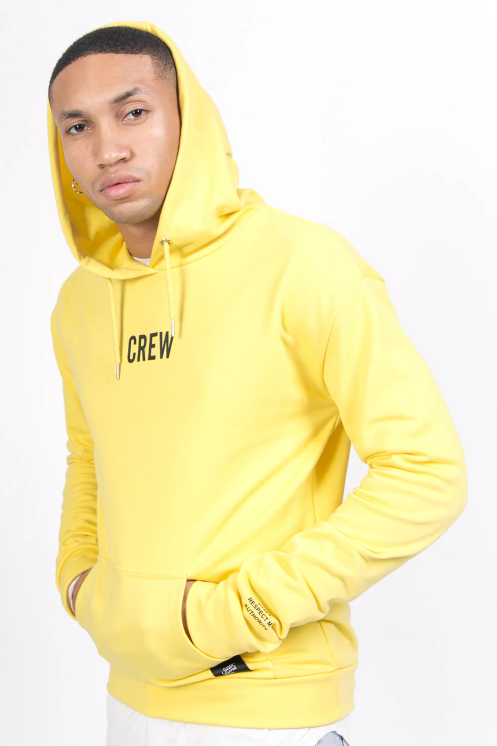 Sweat capuche crew tour jaune - Image 6
