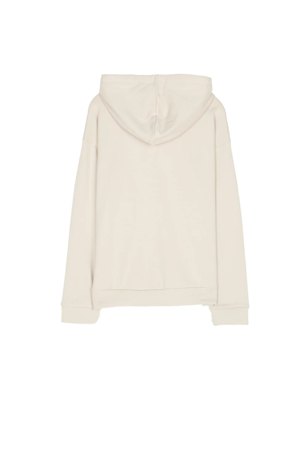 Sweat capuche large zippé beige - Image 6