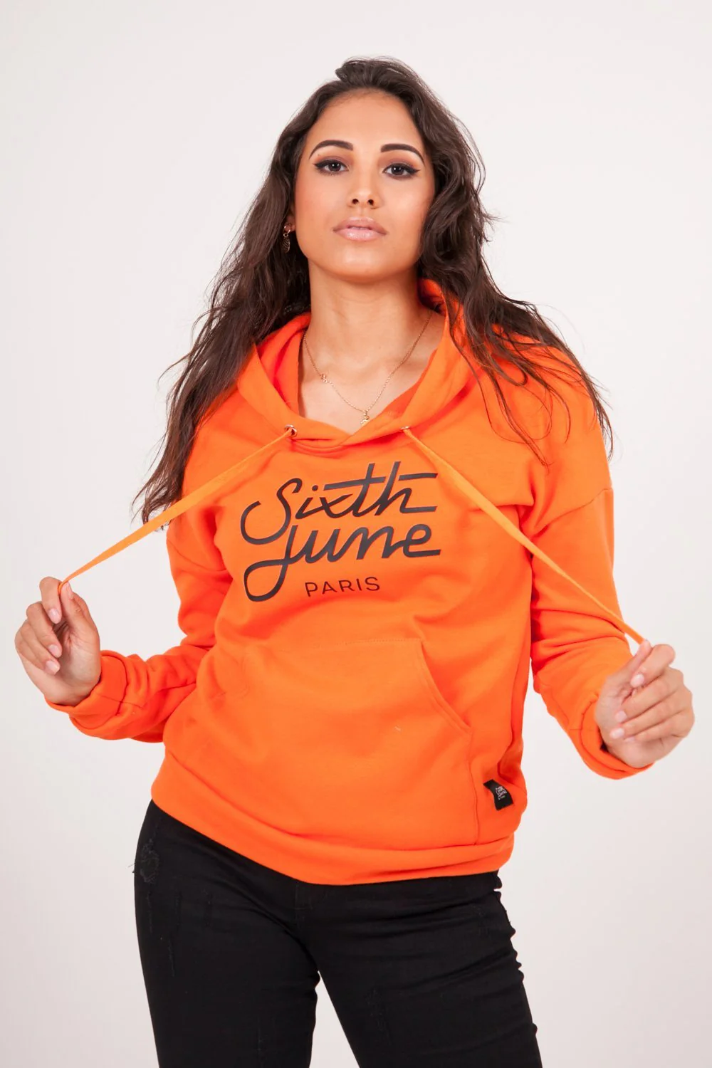 Sweat capuche logo orange - Image 3