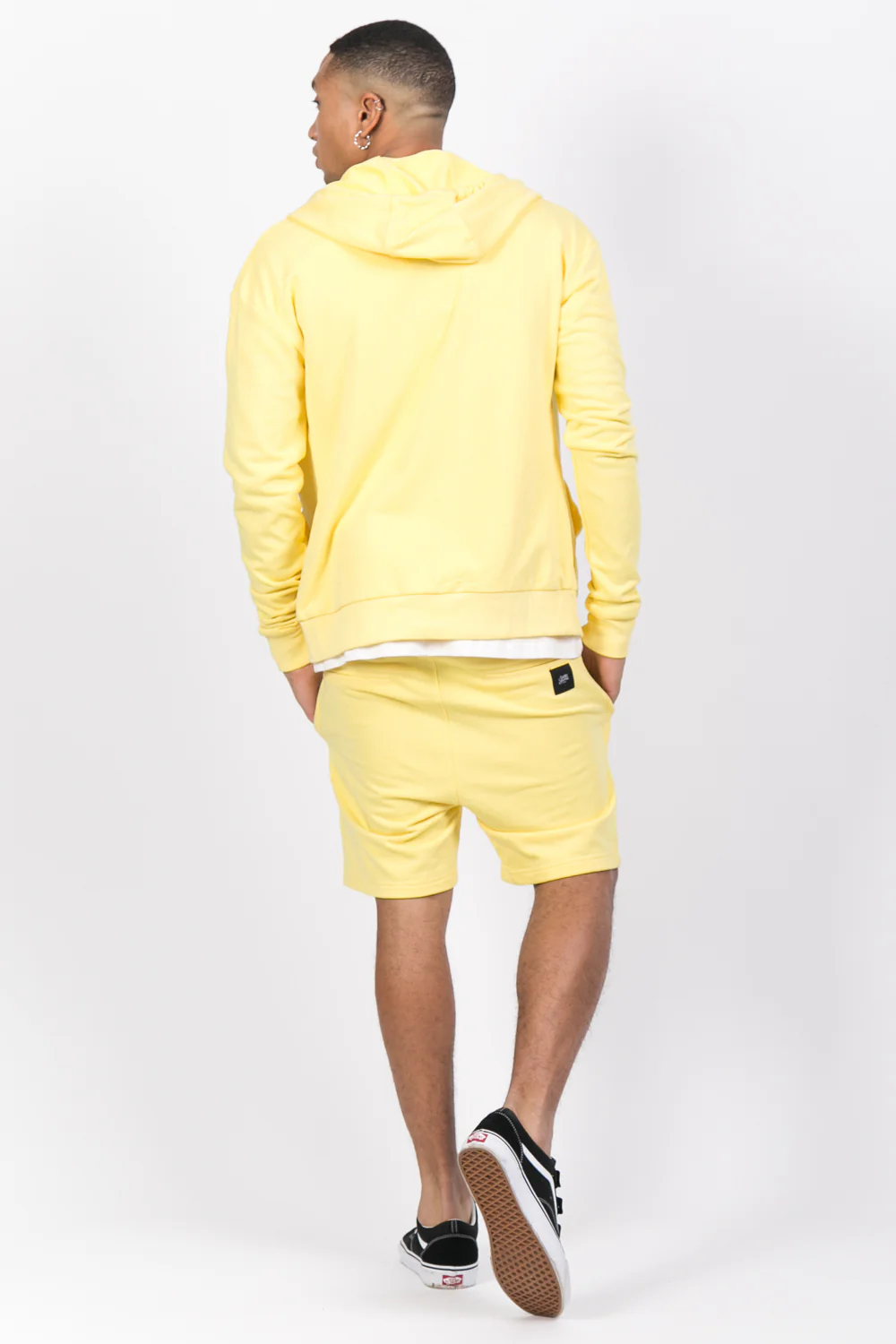 Sweat capuche Paris GPS zippé jaune - Image 3