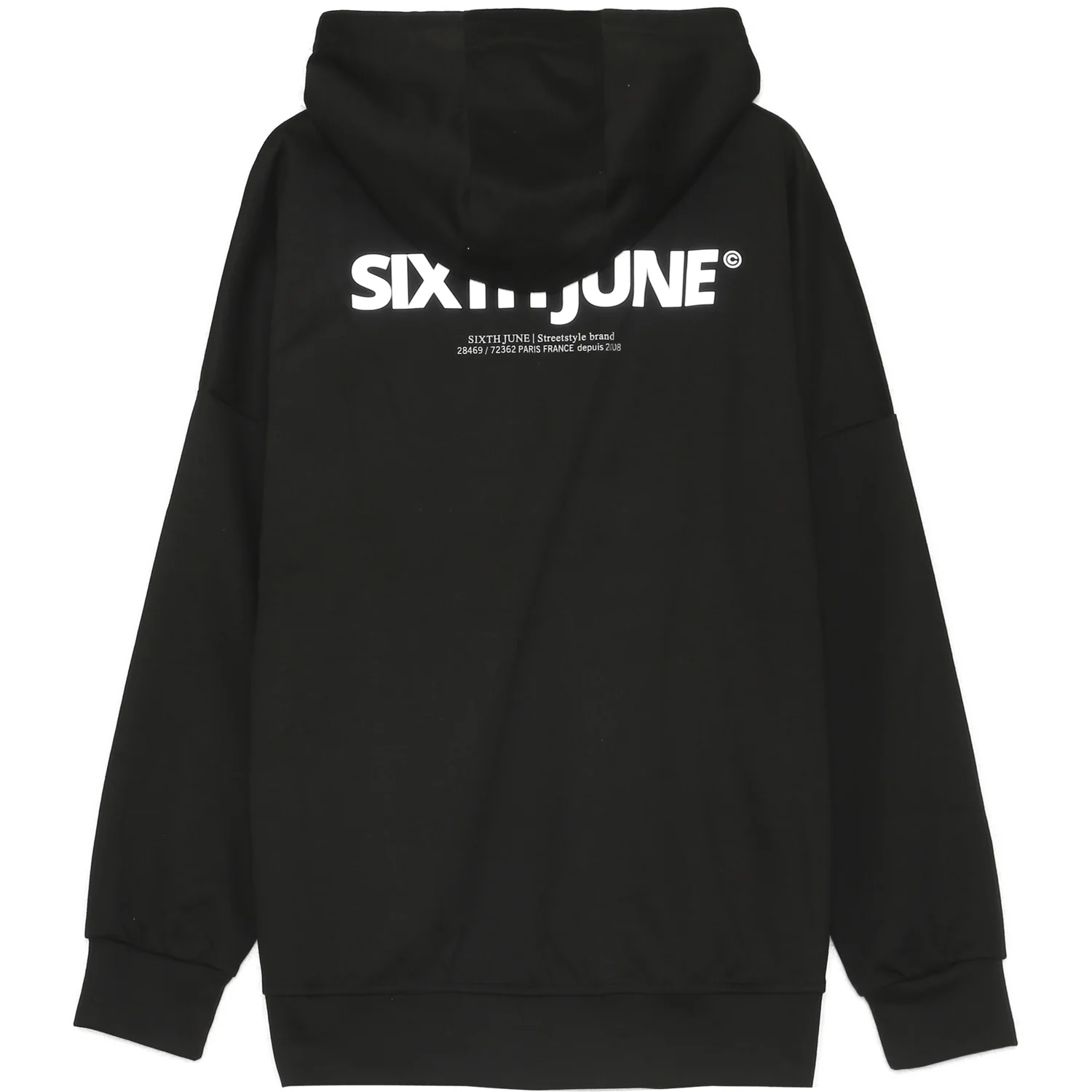 Sweat capuche poche réfléchissant noir - Image 8