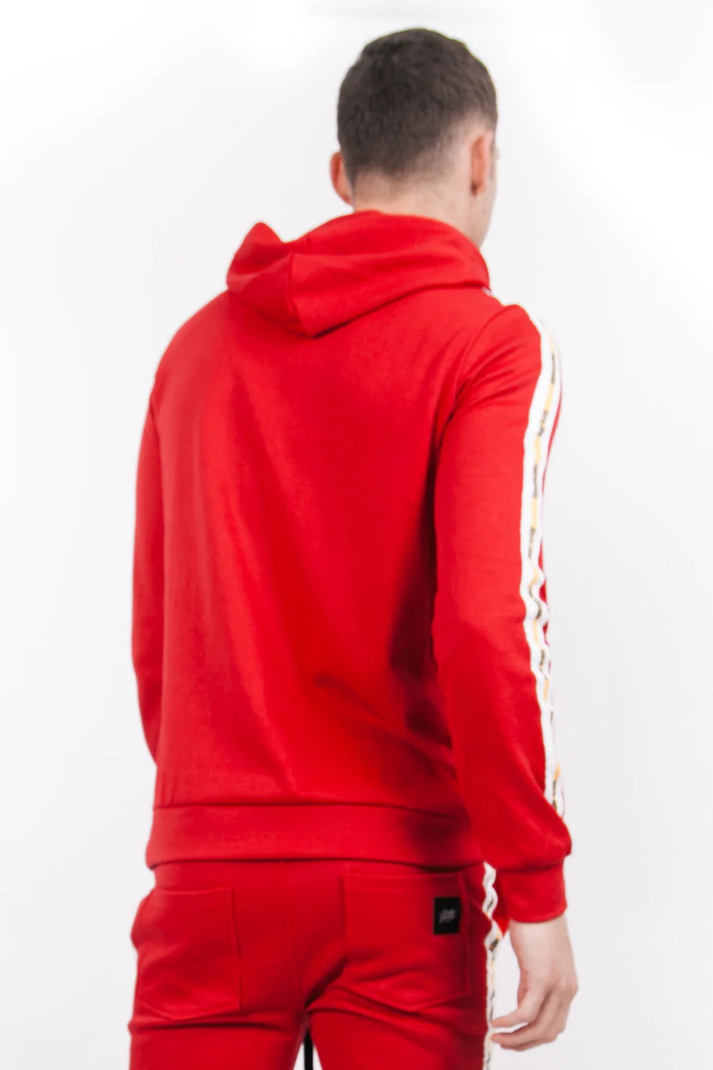 Sweat capuche Propaganda bandes rouge - Image 4