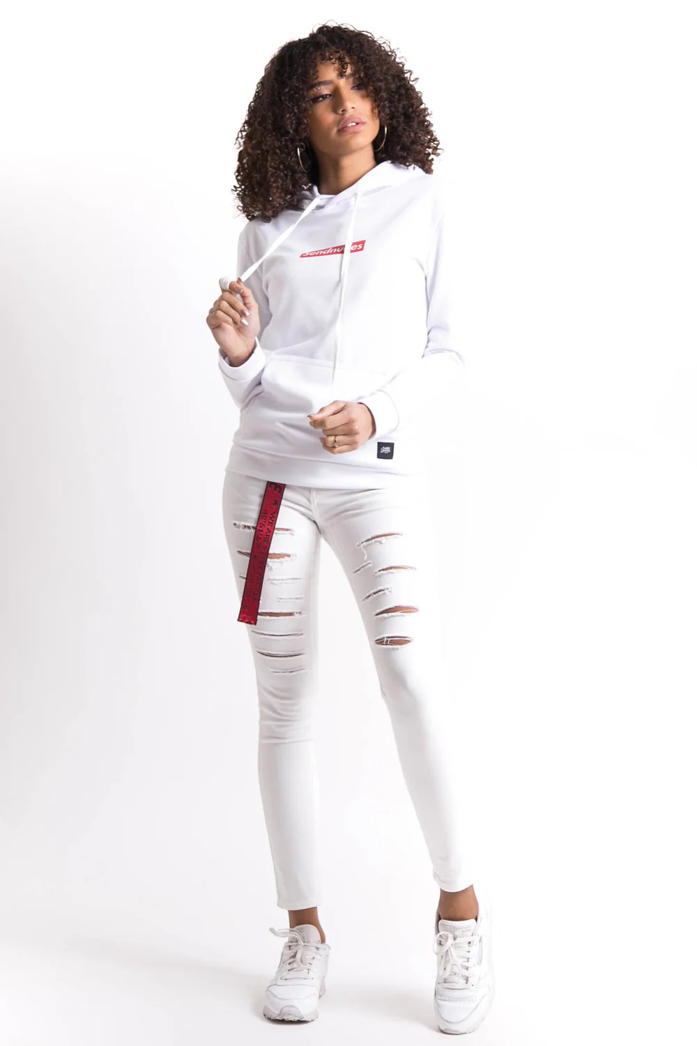Sweat capuche Sendnudes blanc - Image 3