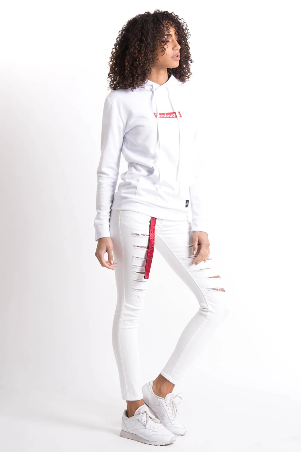 Sweat capuche Sendnudes blanc - Image 5