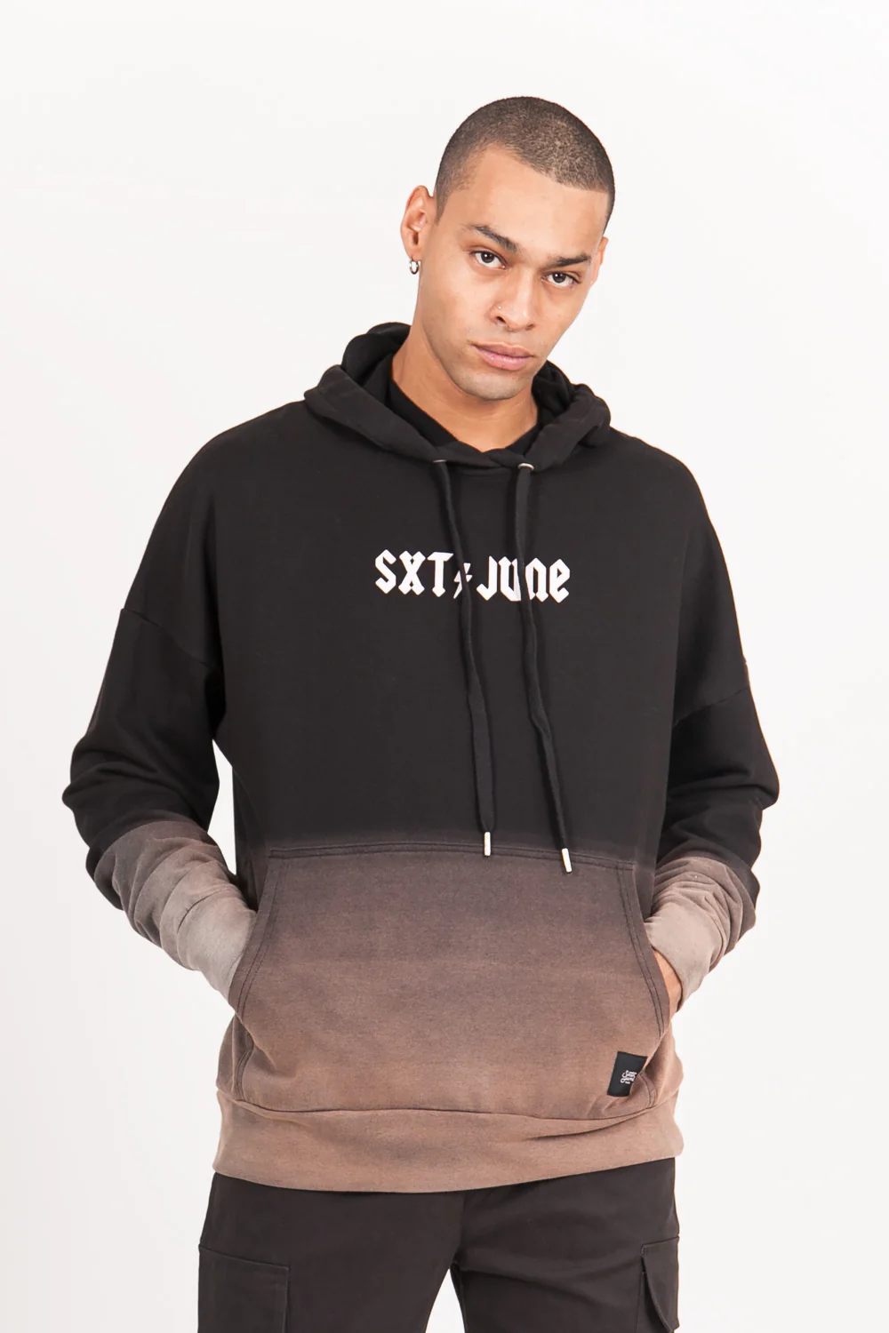 Sweat capuche tie and dye Sixth June noir coloré - Image 2