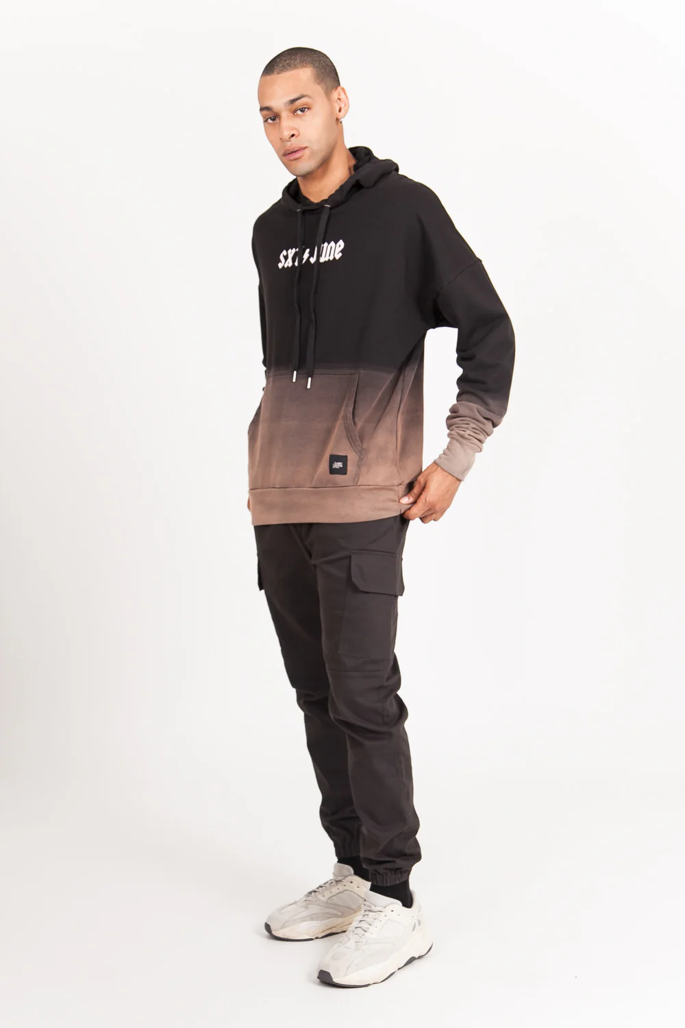 Sweat capuche tie and dye Sixth June noir coloré - Image 7