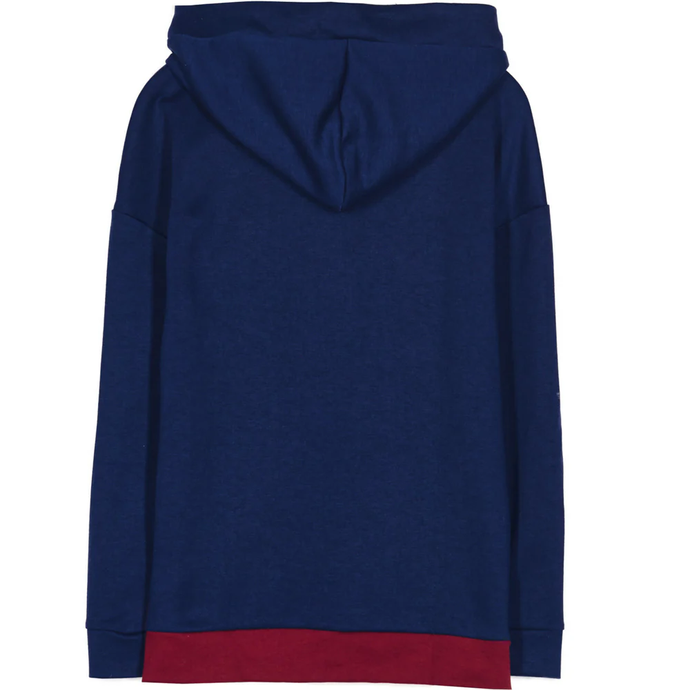 Sweat capuche tricolore texte rouge bleu blanc - Image 6