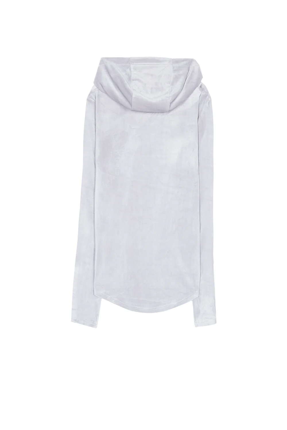 Sweat capuche velours gris - Image 7
