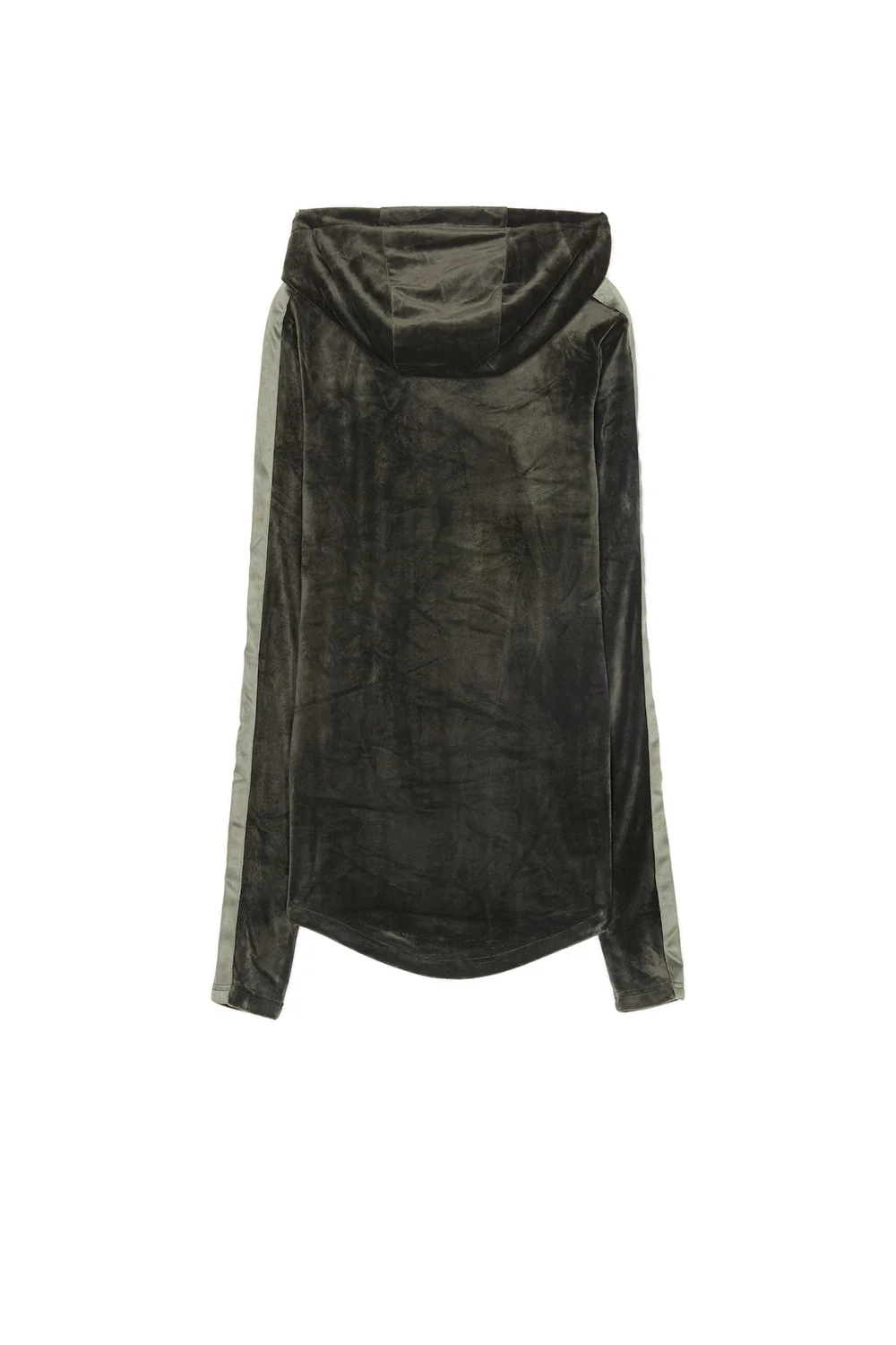Sweat capuche velours kaki - Image 7