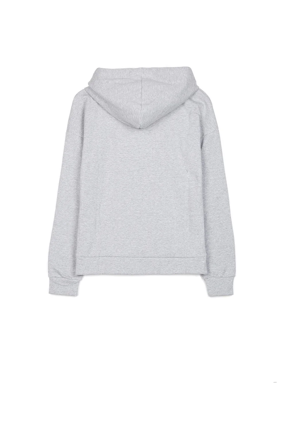 Sweat capuche classique zippé gris clair - Image 4