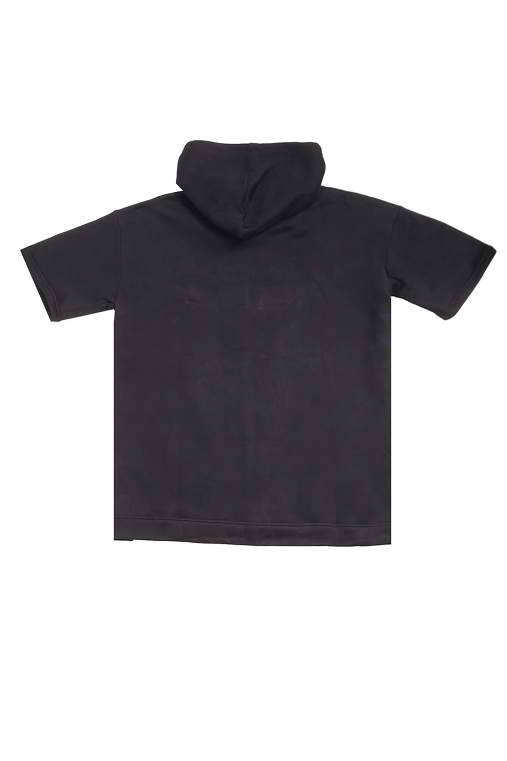 Sweat capuche zippé manches courtes noir M2255CJA - Image 7