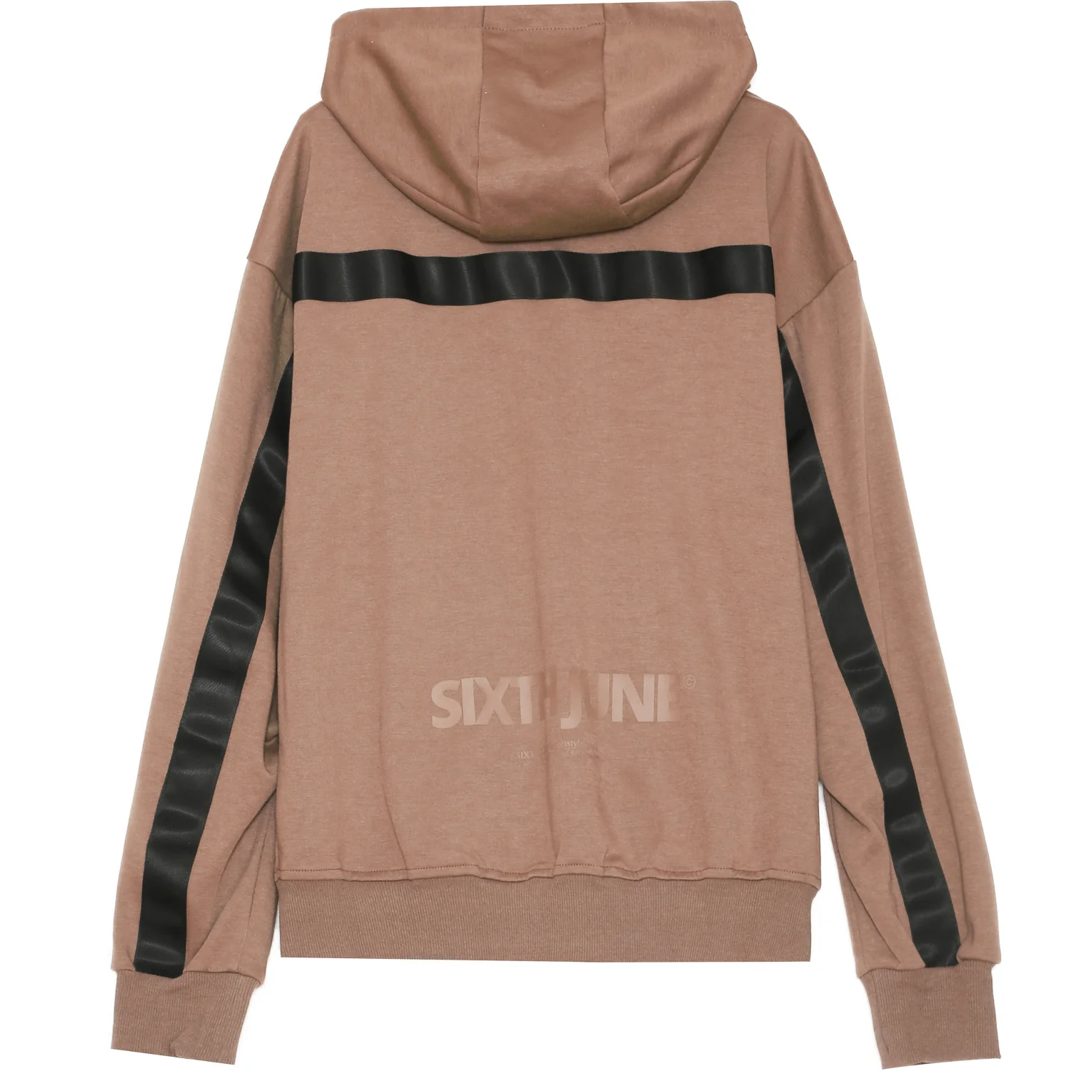 Sweat capuche zippée cargo beige - Image 10