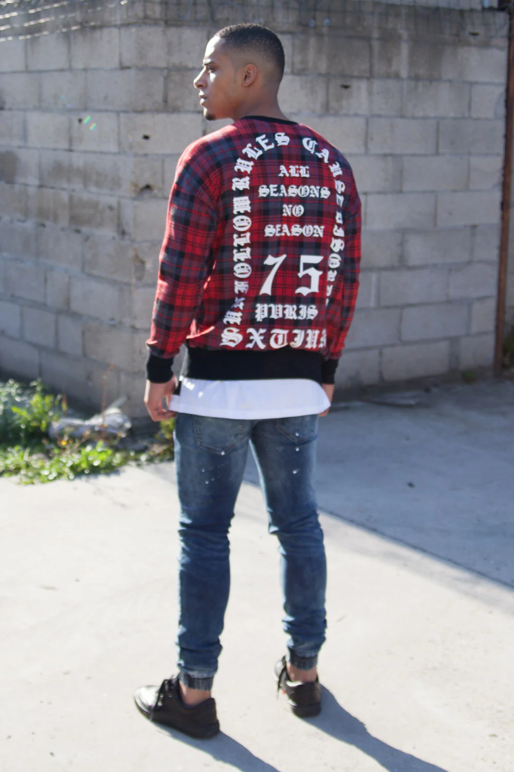 Sweat carreaux All Season rouge M2310KSW - Image 4