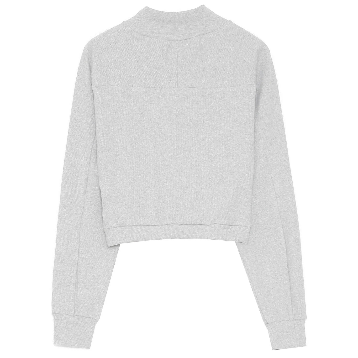 Pull cordon col montant gris - Image 7
