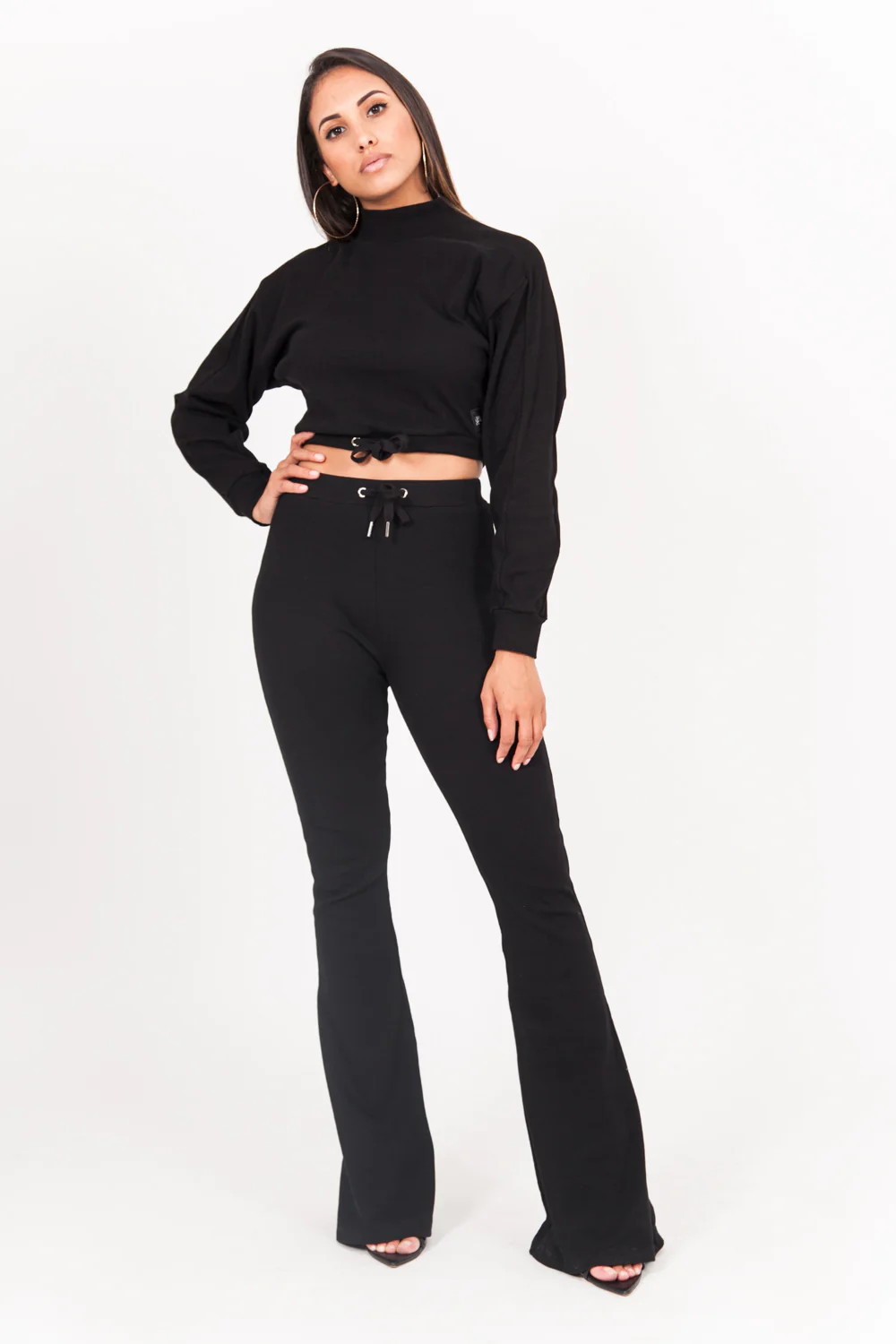 Pull cordon col montant noir - Image 6