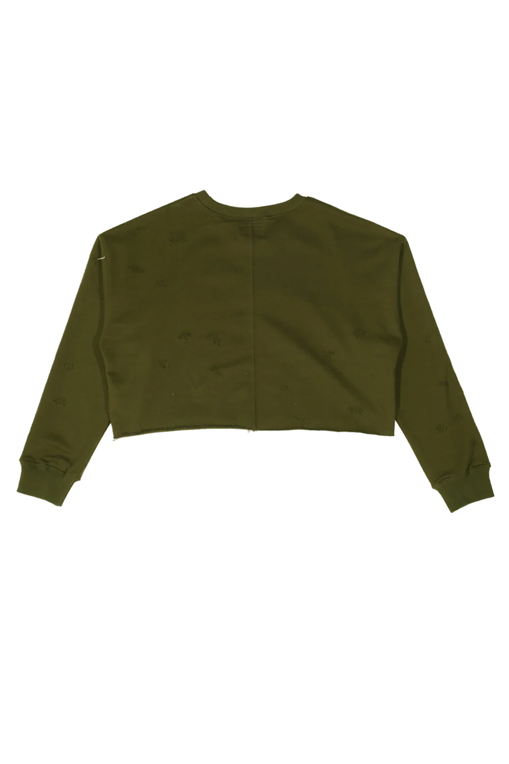 Sweat court oversize Femme destroy kaki W2250VSW - Image 6