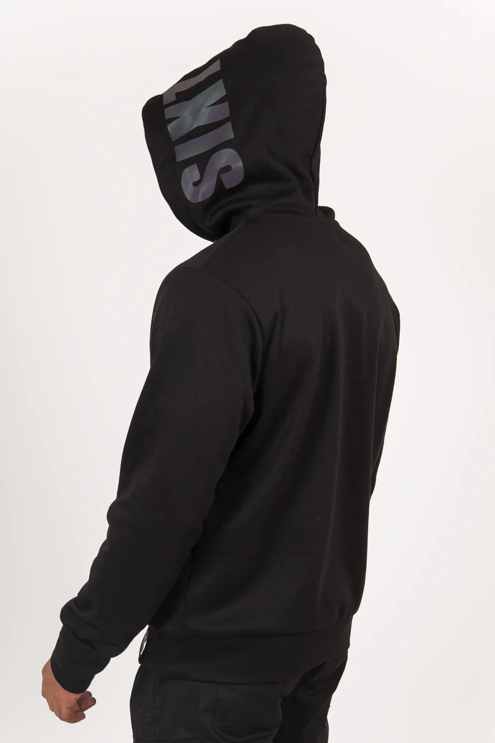 Sweat imprimé pétrole réfléchissant noir - Image 6