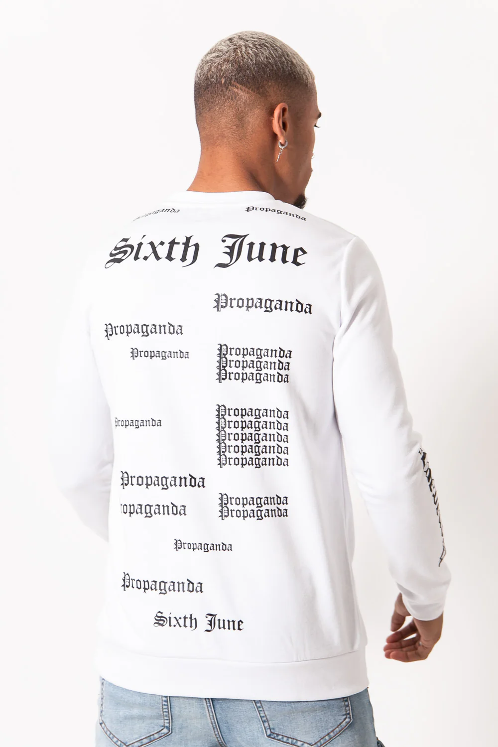Sweat imprimé propaganda gothic blanc - Image 5
