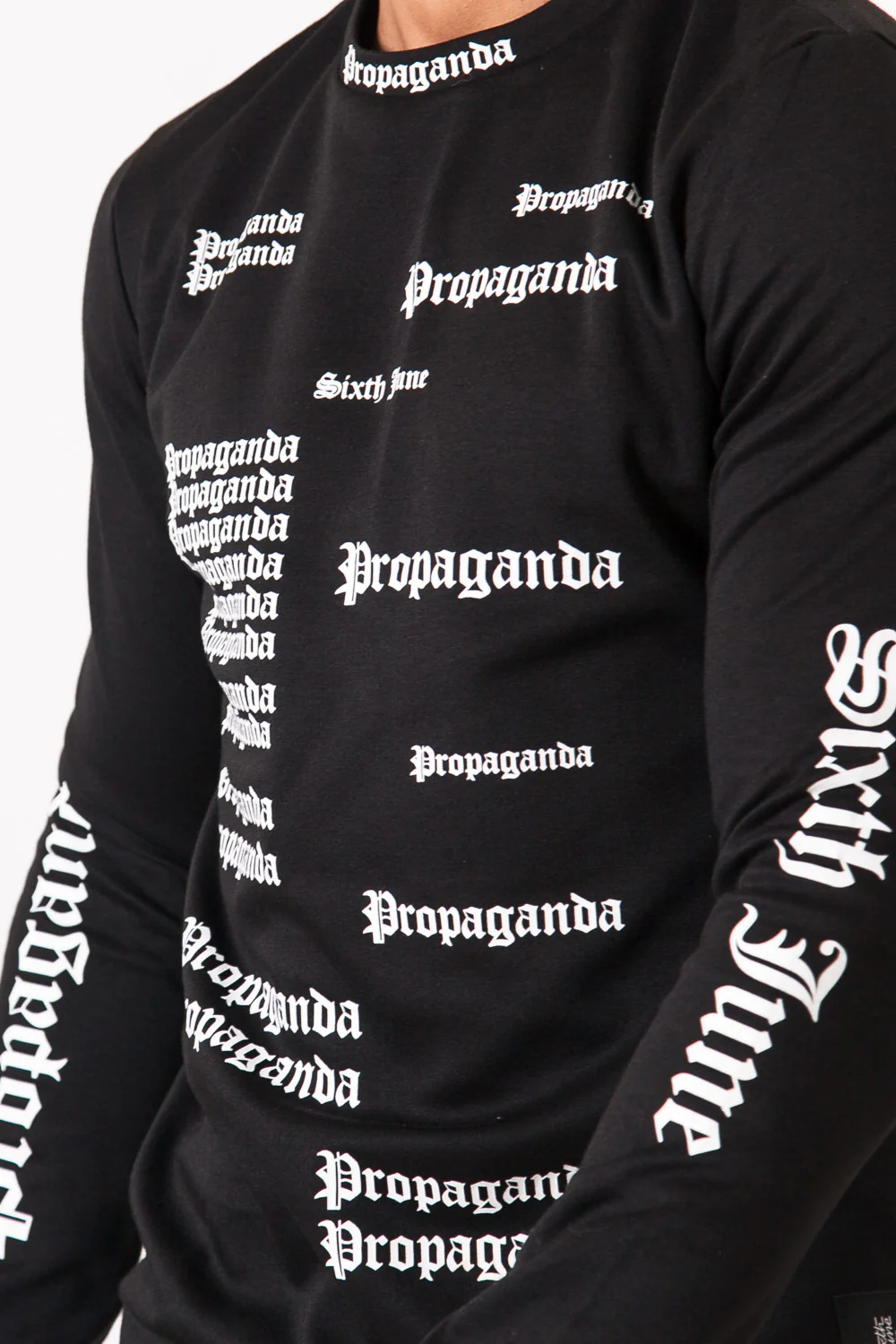 Sweat imprimé propaganda gothic noir - Image 3