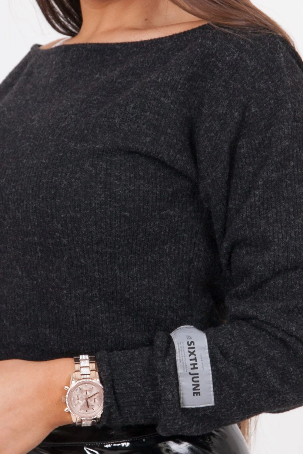 PATCH logo cropped sweatshirt - Image 3