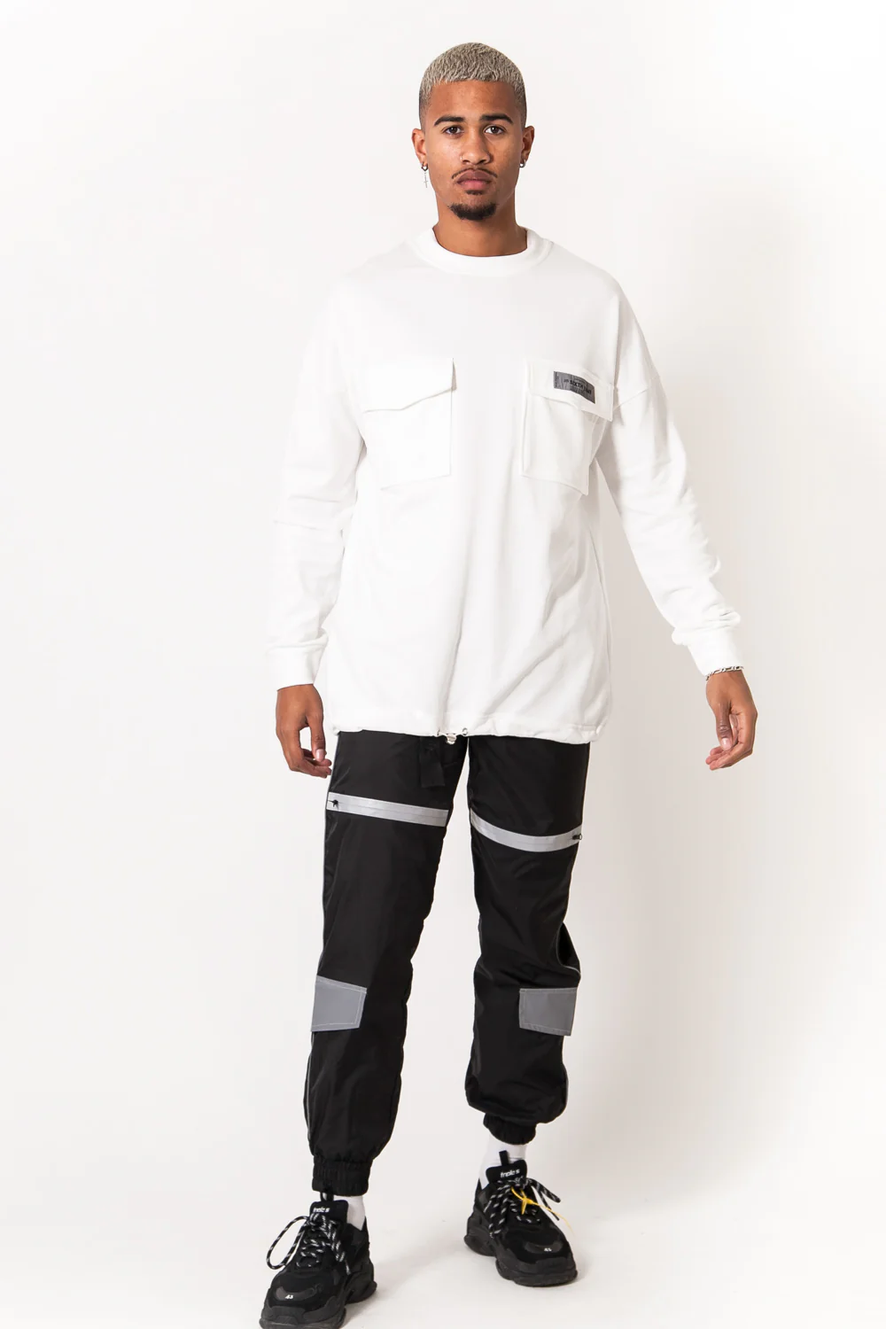 Sweat large élastique blanc cassé - Image 6